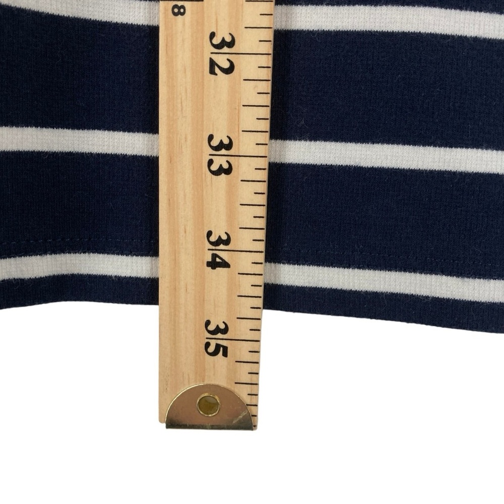 Tommy Hilfiger Navy Blue & White Striped Cotton Blend Knit Dress (Size Medium) - Picture 5 of 11